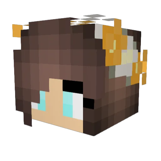 KatKowai Minecraft avatar head, 3D render