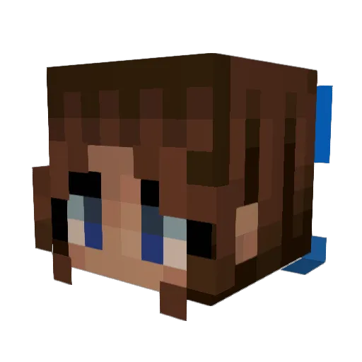 KatLangley Minecraft avatar head, 3D render