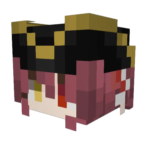 KatLantyss Minecraft avatar head, 3D render