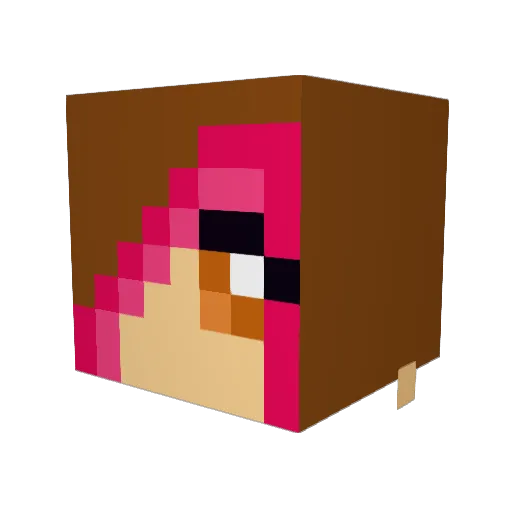 KatMZ Minecraft avatar head, 3D render