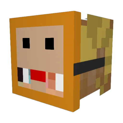 KatOFFLINE Minecraft avatar head, 3D render