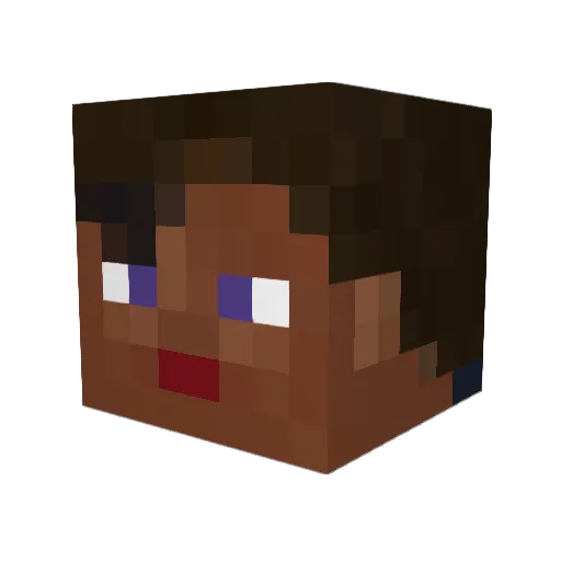 KatPhoenix Minecraft avatar head, 3D render