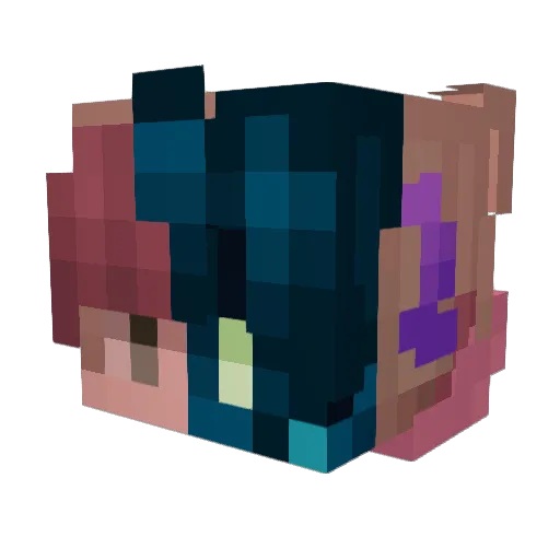 KatRxsie Minecraft avatar head, 3D render