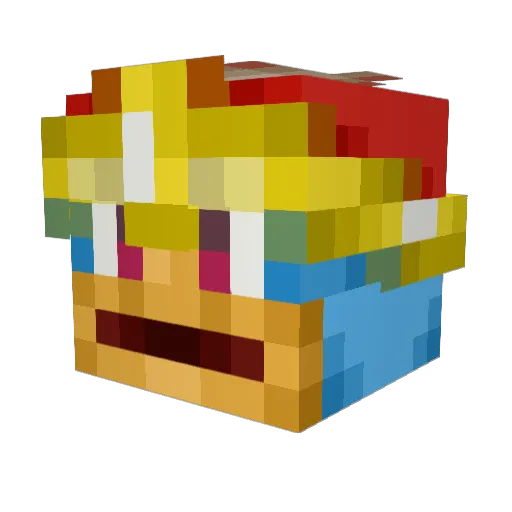 KatSucc Minecraft avatar head, 3D render