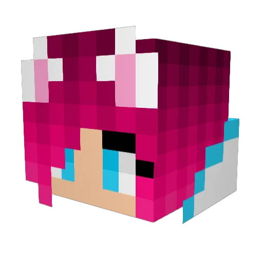 Kat_182 Minecraft avatar head, 3D render