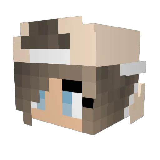 Kat_H Minecraft avatar head, 3D render