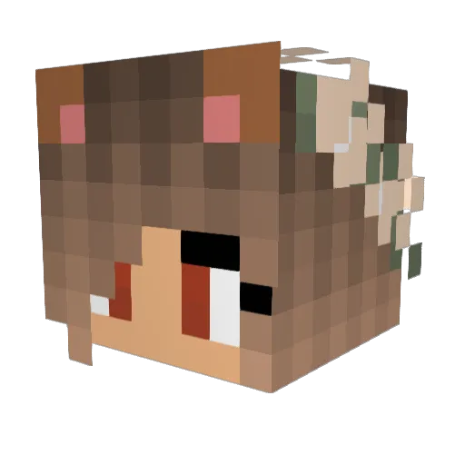 Kat_Horses Minecraft avatar head, 3D render