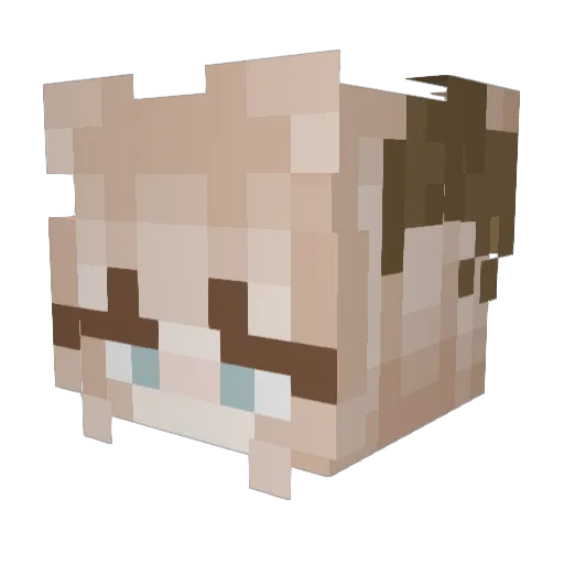 Kat_I_Am Minecraft avatar head, 3D render