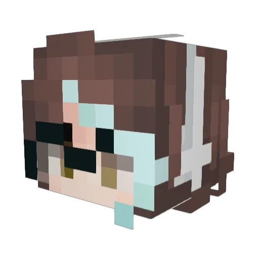 Kat_Kittersons Minecraft avatar head, 3D render