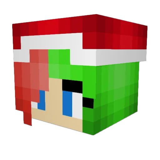 Kat_Von Minecraft avatar head, 3D render