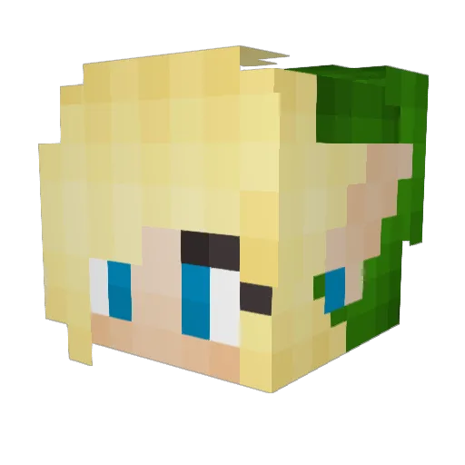Kat_izzy Minecraft avatar head, 3D render