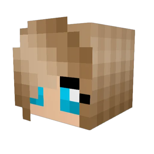 Kat_j Minecraft avatar head, 3D render