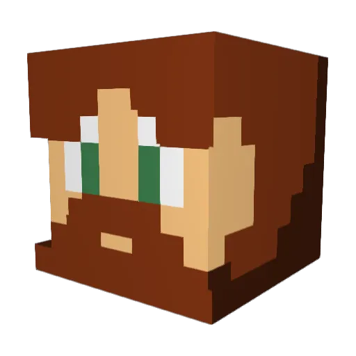 KataLST Minecraft avatar head, 3D render