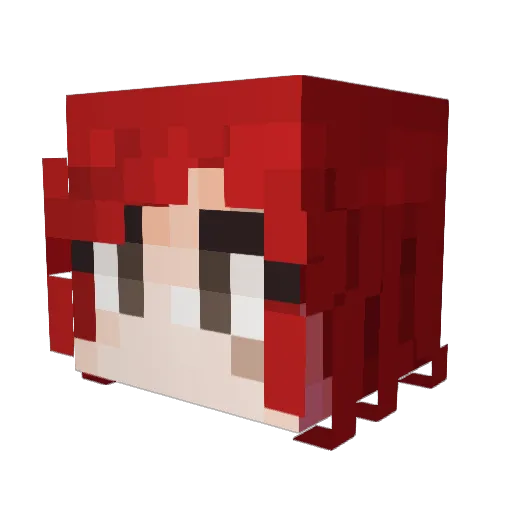 Kata_Cat Minecraft avatar head, 3D render