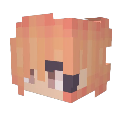 Katabaka Minecraft avatar head, 3D render