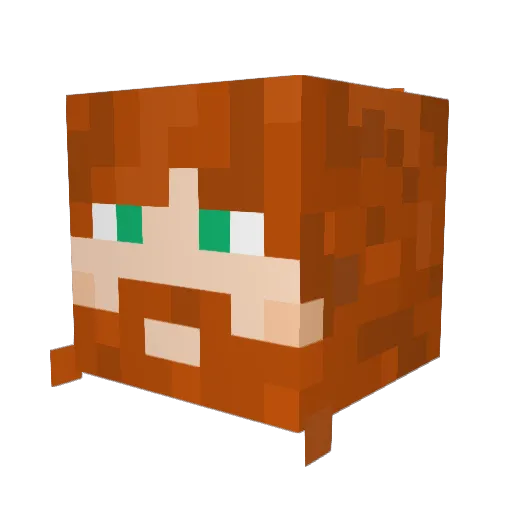 Kataclysma Minecraft avatar head, 3D render
