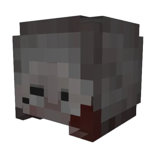 Katafeuka Minecraft avatar head, 3D render