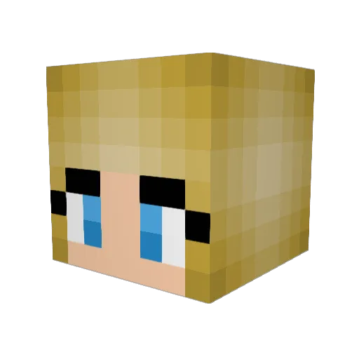 Katafix Minecraft avatar head, 3D render