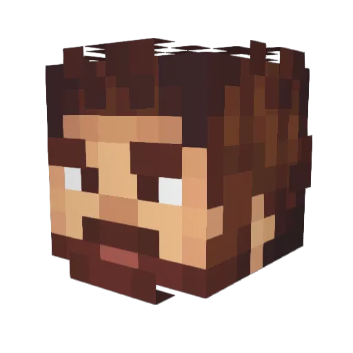 Katakokin Minecraft avatar head, 3D render