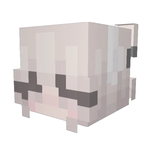 KatakuraShio Minecraft avatar head, 3D render