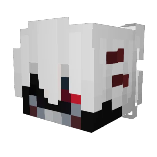 Katakurii0 Minecraft avatar head, 3D render