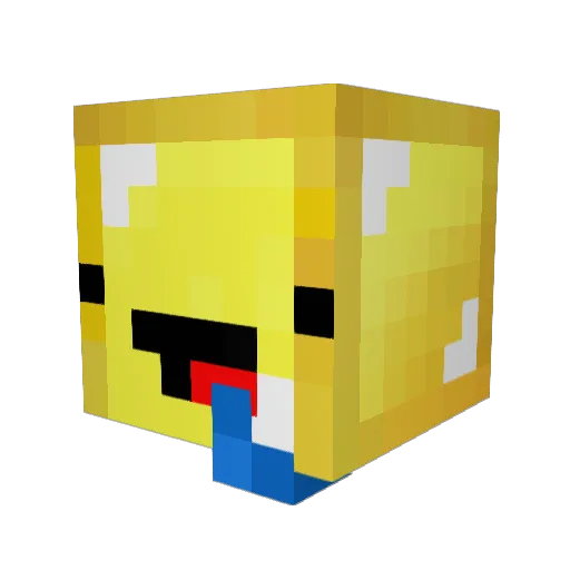 Katakurri Minecraft avatar head, 3D render