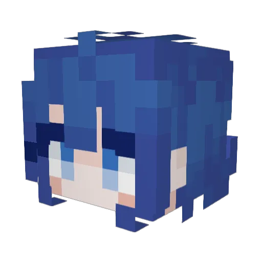 Katalien Minecraft avatar head, 3D render