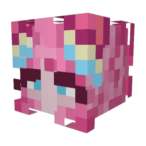 Kataliine Minecraft avatar head, 3D render