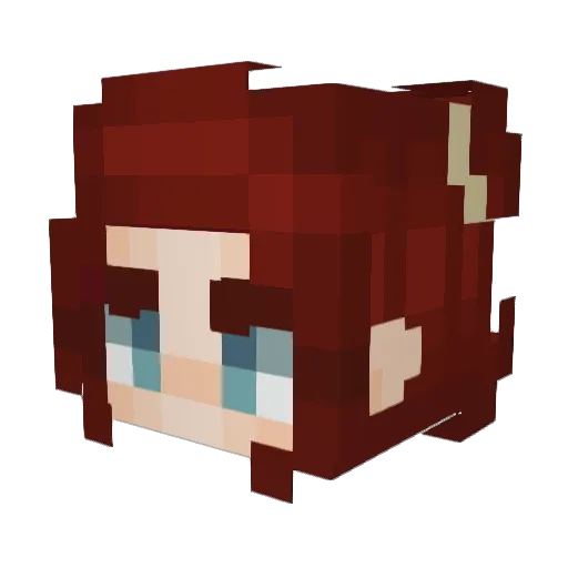 Katalin27 Minecraft avatar head, 3D render