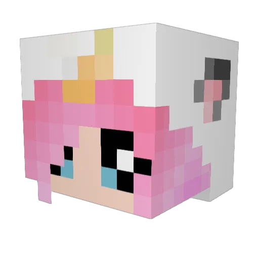 Katalina42 Minecraft avatar head, 3D render