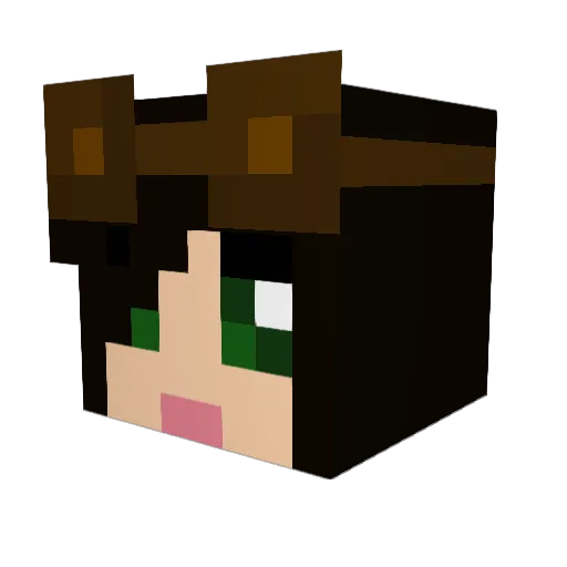 Katalinya Minecraft avatar head, 3D render
