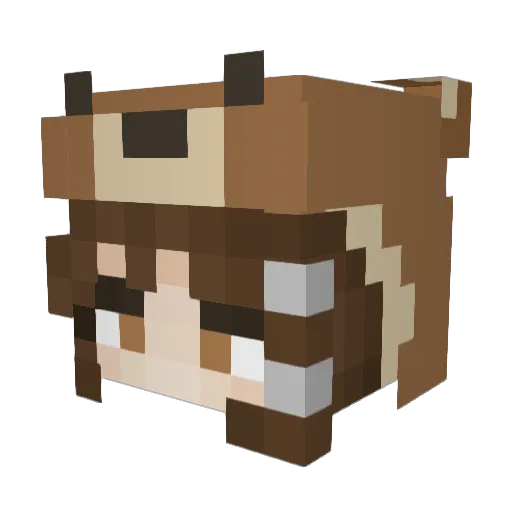 Kataliths Minecraft avatar head, 3D render