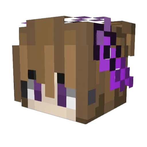 Katalysse Minecraft avatar head, 3D render