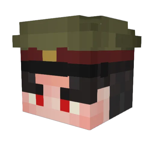 Katamel Minecraft avatar head, 3D render