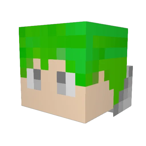 Katana1003 Minecraft avatar head, 3D render
