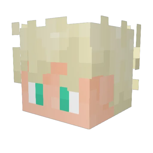 Katana695 Minecraft avatar head, 3D render