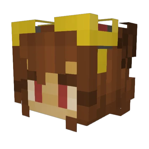 Katanafury Minecraft avatar head, 3D render