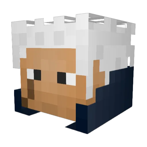 Katanaraizer Minecraft avatar head, 3D render