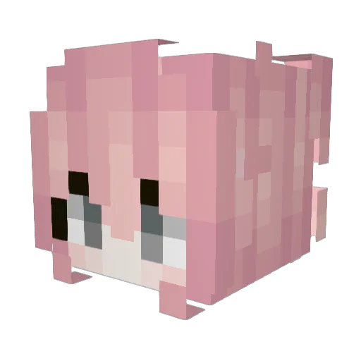Katandromeda Minecraft avatar head, 3D render