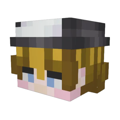 Katangi Minecraft avatar head, 3D render