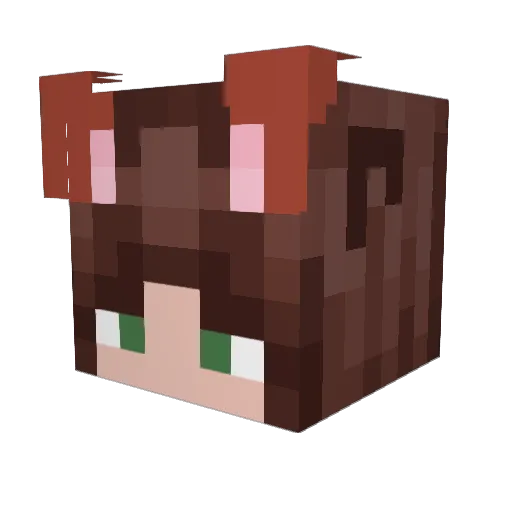 Katania16 Minecraft avatar head, 3D render