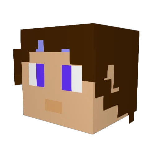 Kataraa4 Minecraft avatar head, 3D render