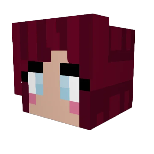 Katarina242 Minecraft avatar head, 3D render