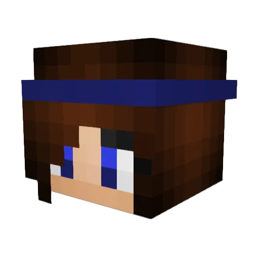 Katarinia Minecraft avatar head, 3D render