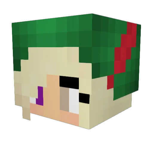 KatarraHart Minecraft avatar head, 3D render