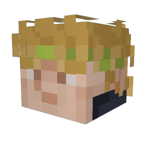 Katatemo Minecraft avatar head, 3D render