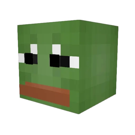 Katator Minecraft avatar head, 3D render