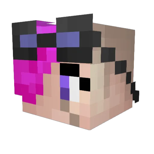 Katchi Minecraft avatar head, 3D render