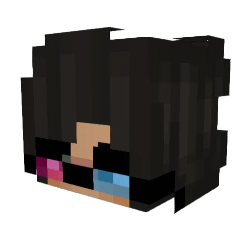 Katchow Minecraft avatar head, 3D render