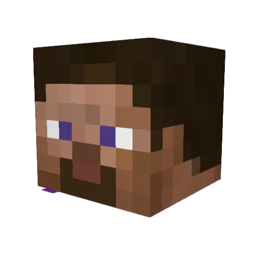 Katdude Minecraft avatar head, 3D render